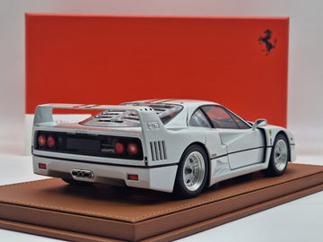 Ferrari F40 Metallic White / Italian Stripe (BBR-Kyosho)