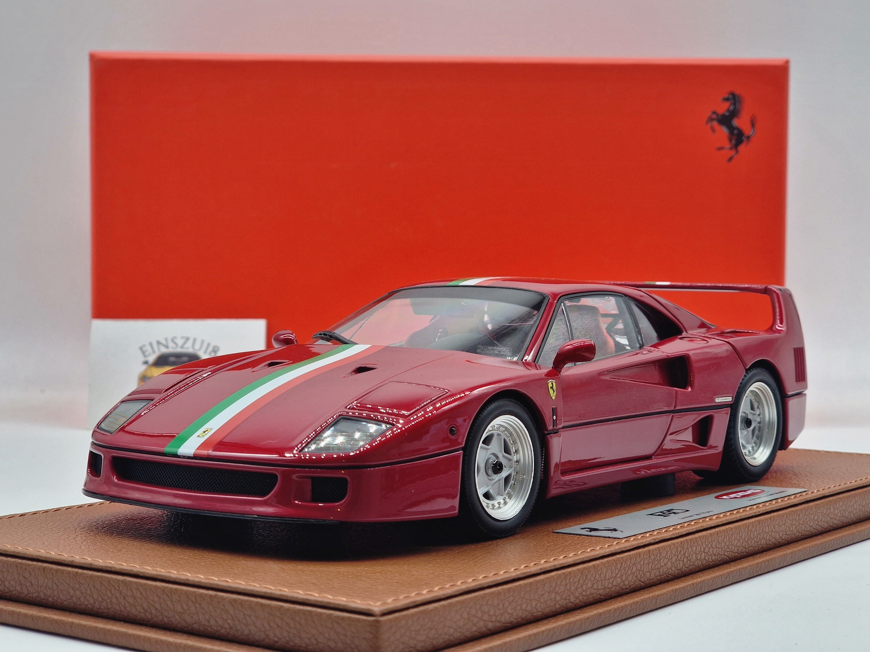 Ferrari F40 Metallic Red / Italian Stripe (BBR-Kyosho)