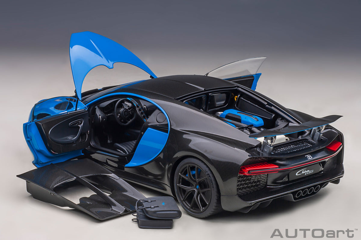 Bugatti Chiron Sport French Racing Blue / Carbon