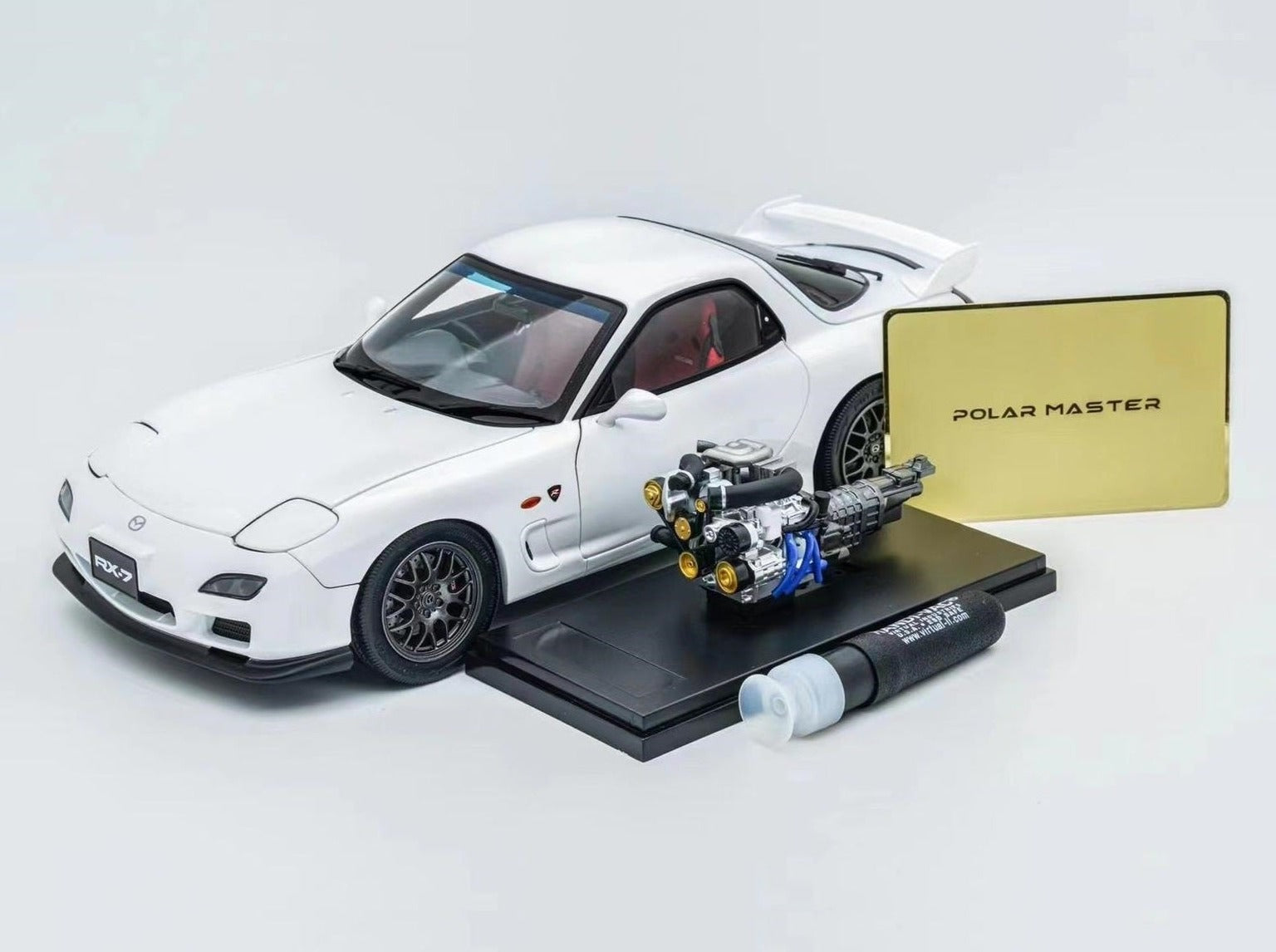 Maxda RX-7 Spirit R15 White with Engine