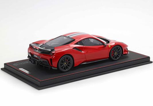Ferrari 488 PISTA Metallic Rosso Corsa with Carbon wheels and wing - P18145A6
