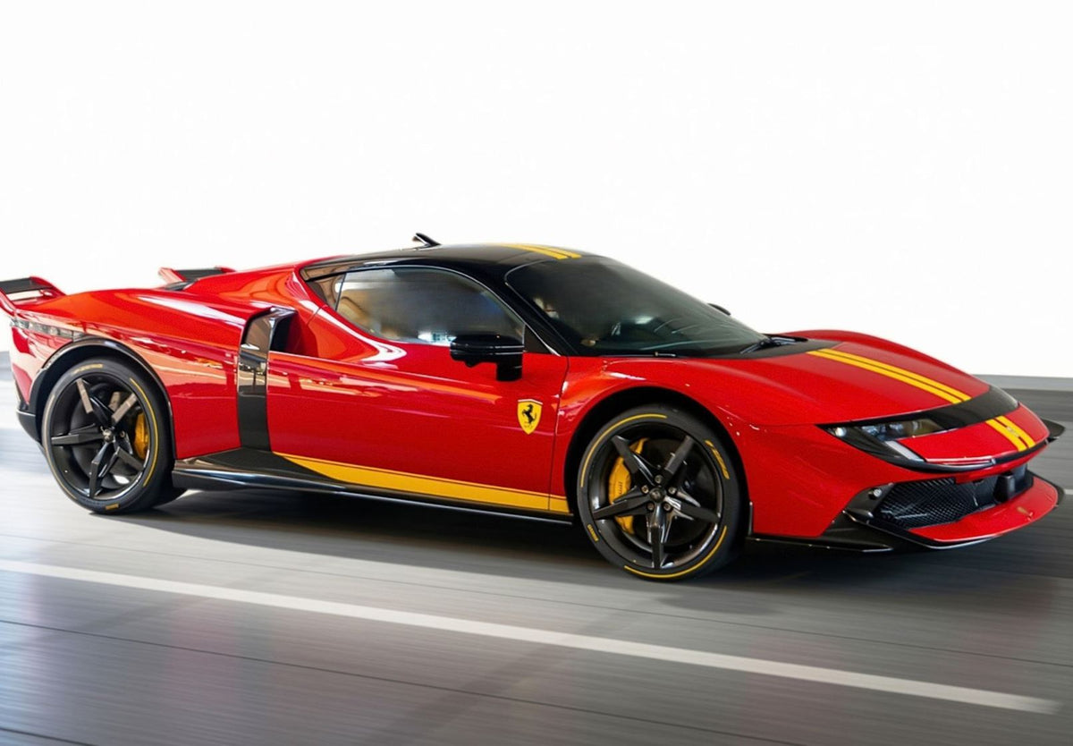 1:18 BBR Ferrari 849 Testarossa Assetto Fiorano Rosso Corsa with giallo Modena stripes - P18276M