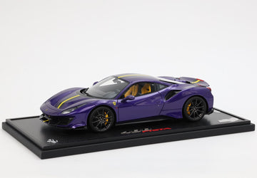 Ferrari 488 Pista Purple Al Humaid / Yellow-Black Stripe