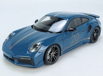 Porsche 911 (992) Turbo S Coupe Sport Design 2021 Blue (All Open)