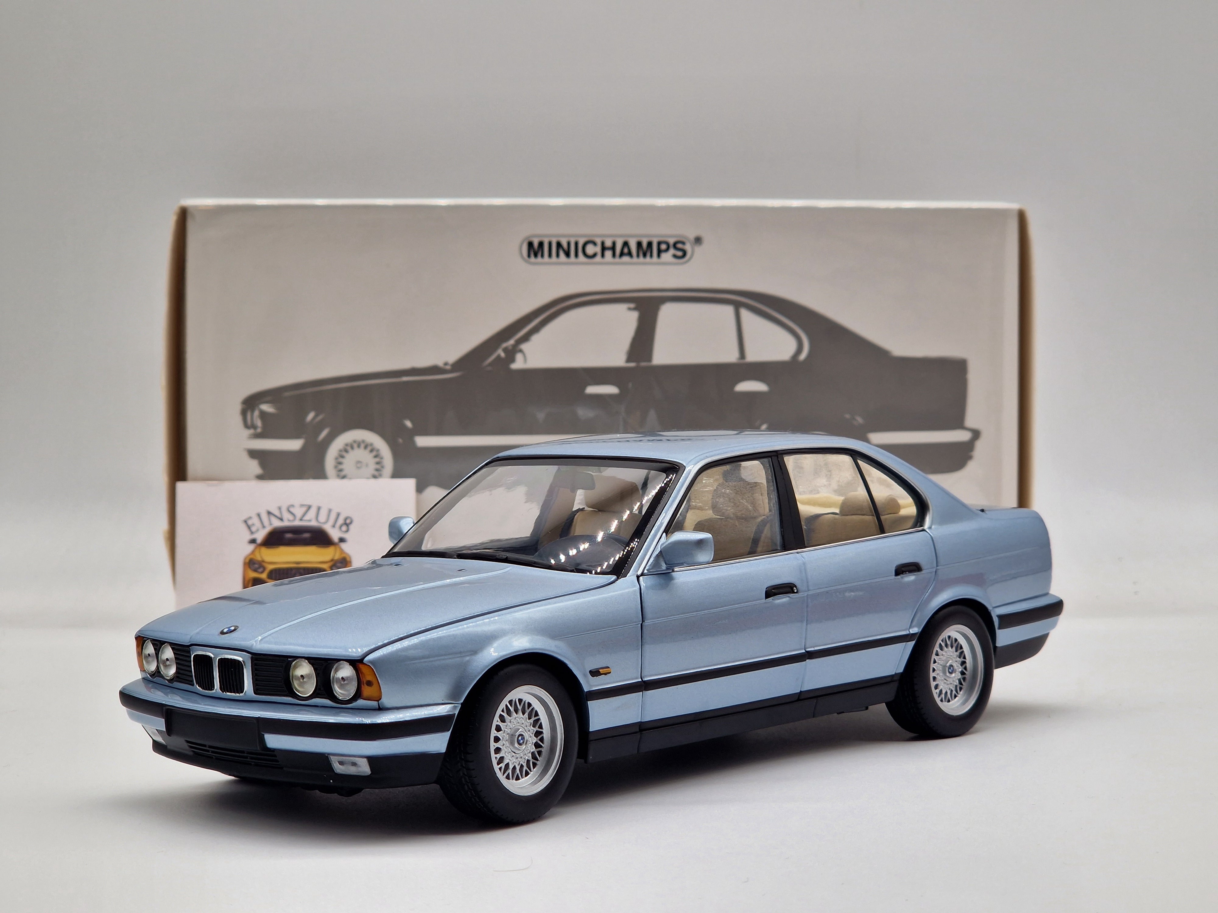 BMW 535i (E34) 1988 Light Blue Metallic