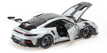 Porsche 911 (992) GT3 RS 2022 Grey Metallic Weissach Package / Blue Wheels & Decor