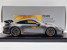 Lade das Bild in den Galerie-Viewer, Porsche 911 GT3 (992) 2022 30 Years Of Porsche Supercup &#39;&#39;Sonderwunsch&#39;&#39; Silver / Black
