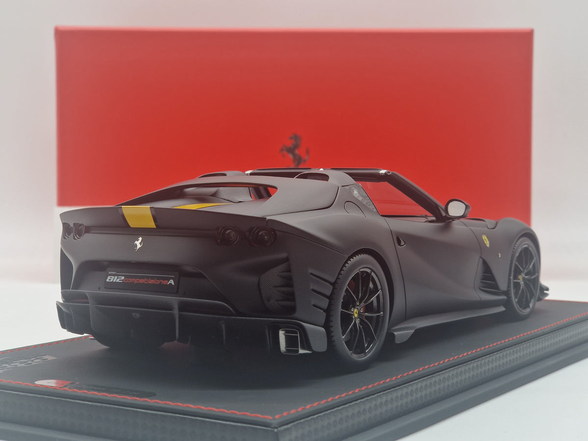 Ferrari 812 Competizione A Matt Black & Yellow Stripe