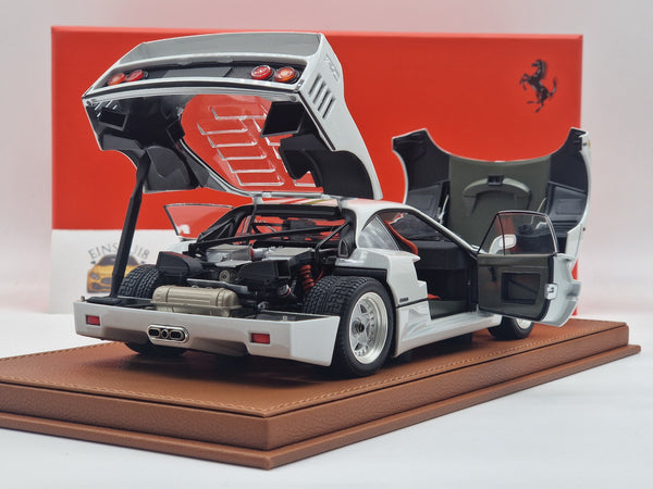 Ferrari F40 Metallic White / Italian Stripe (BBR-Kyosho)