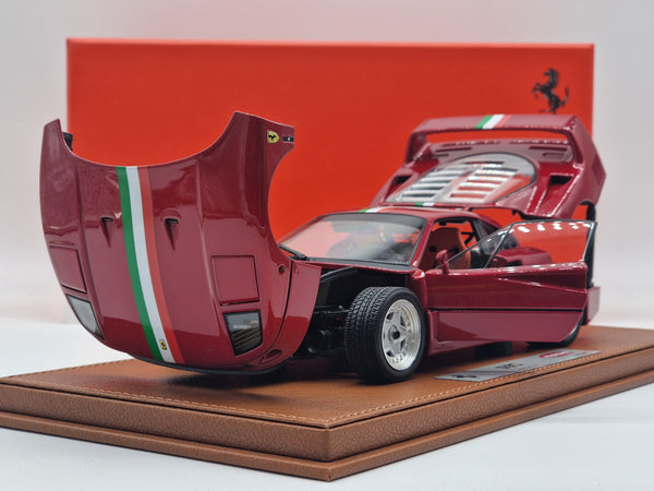 Ferrari F40 Metallic Red / Italian Stripe (BBR-Kyosho)