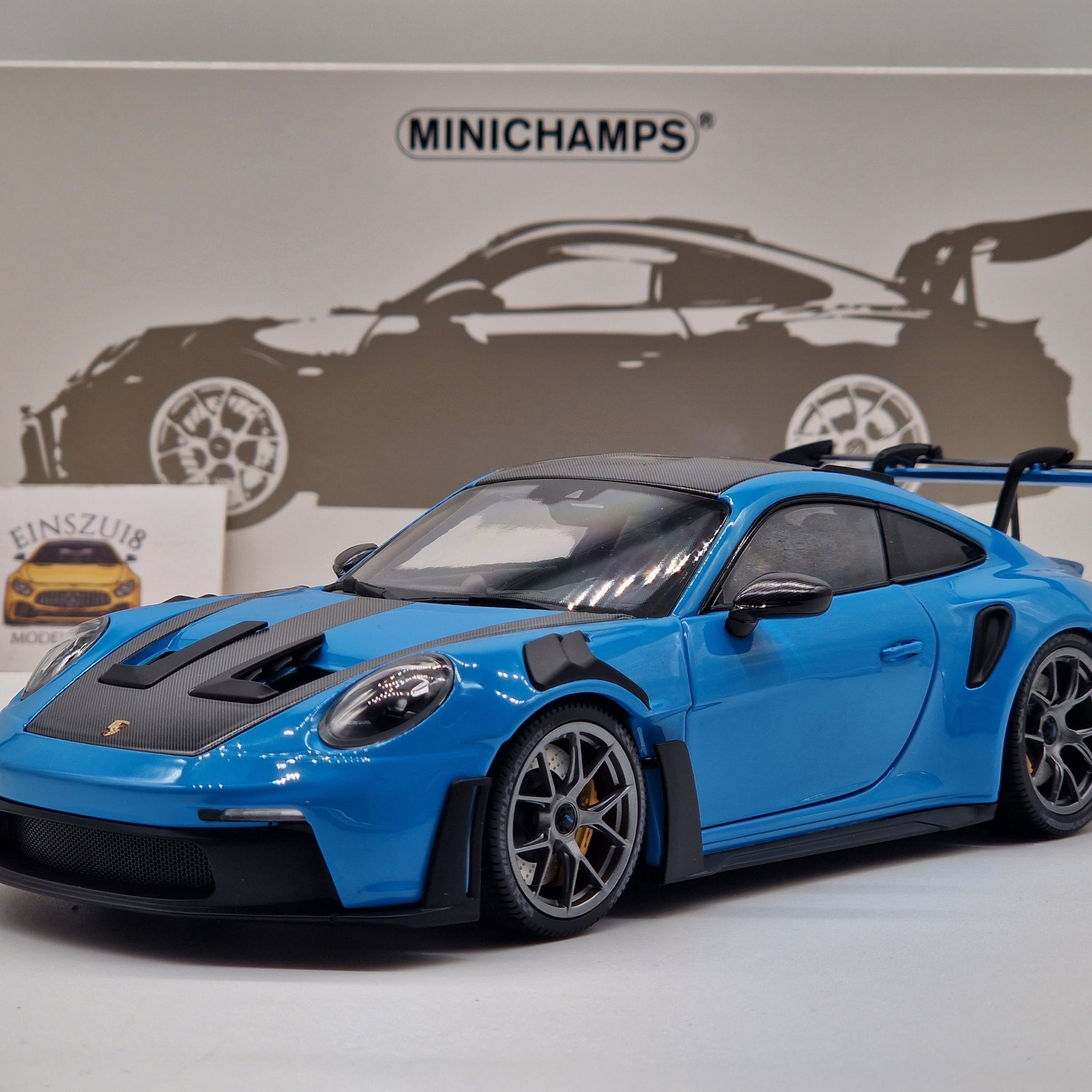 Porsche 911 (992) GT3 RS 2024 Blue Weissach Package / Darksilver Wheels