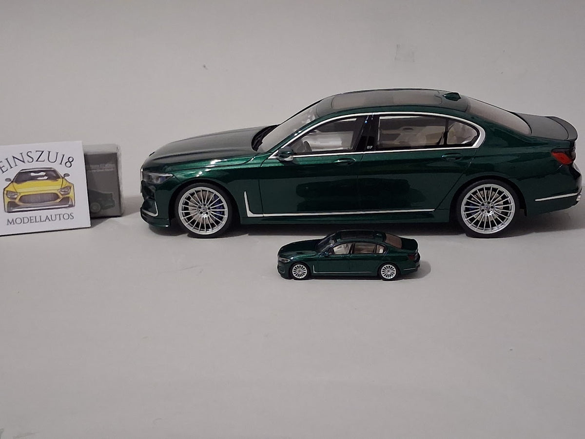 Set BMW Alpina B7 2022 Alpina Green 1:18 GT-Spirit & 1:64 MiniGT - 1 of 1