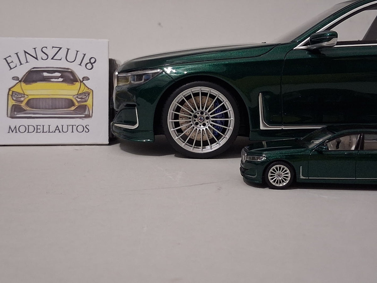 Set BMW Alpina B7 2022 Alpina Green 1:18 GT-Spirit & 1:64 MiniGT - 1 of 1