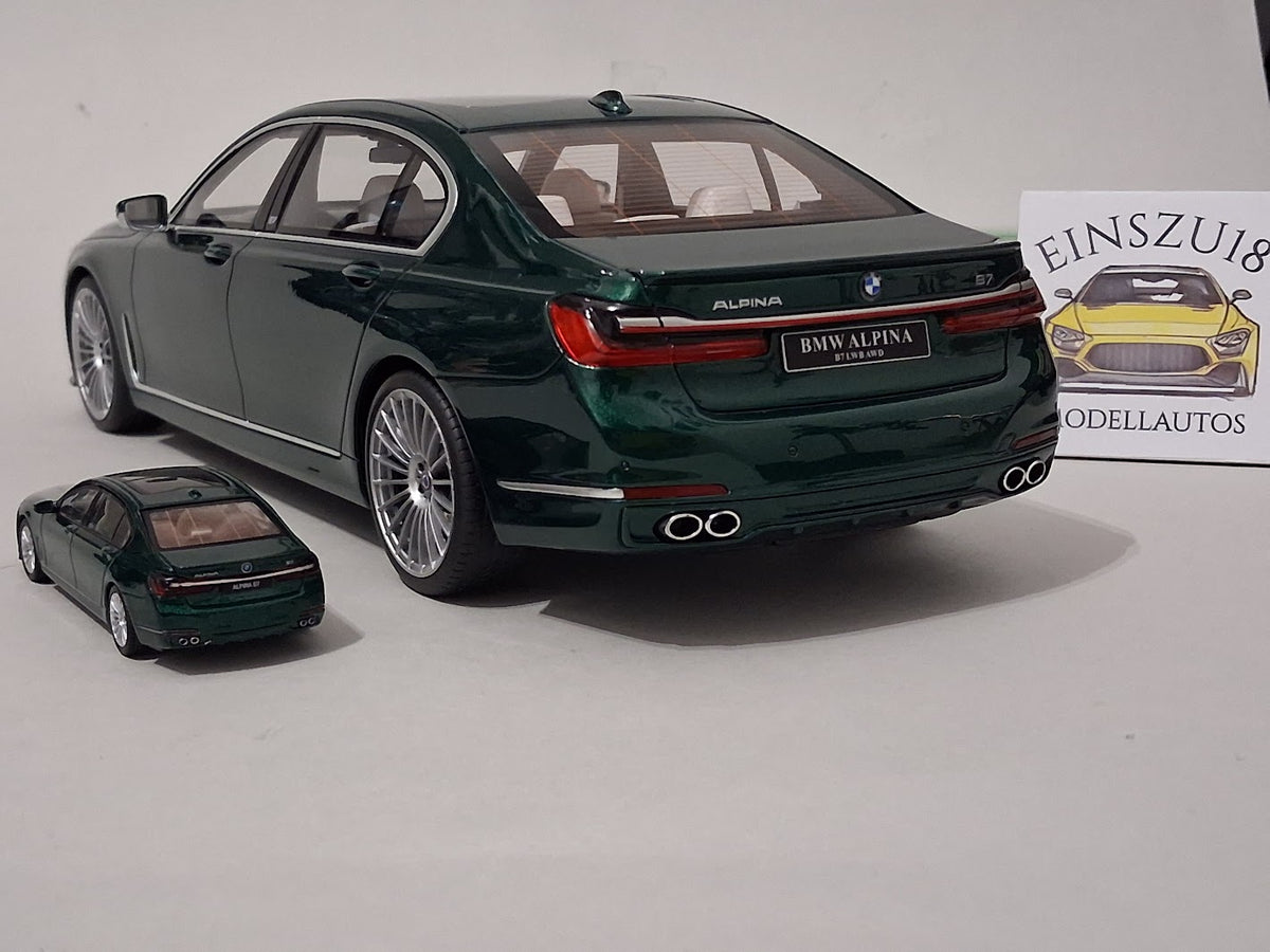 Set BMW Alpina B7 2022 Alpina Green 1:18 GT-Spirit & 1:64 MiniGT - 1 of 1