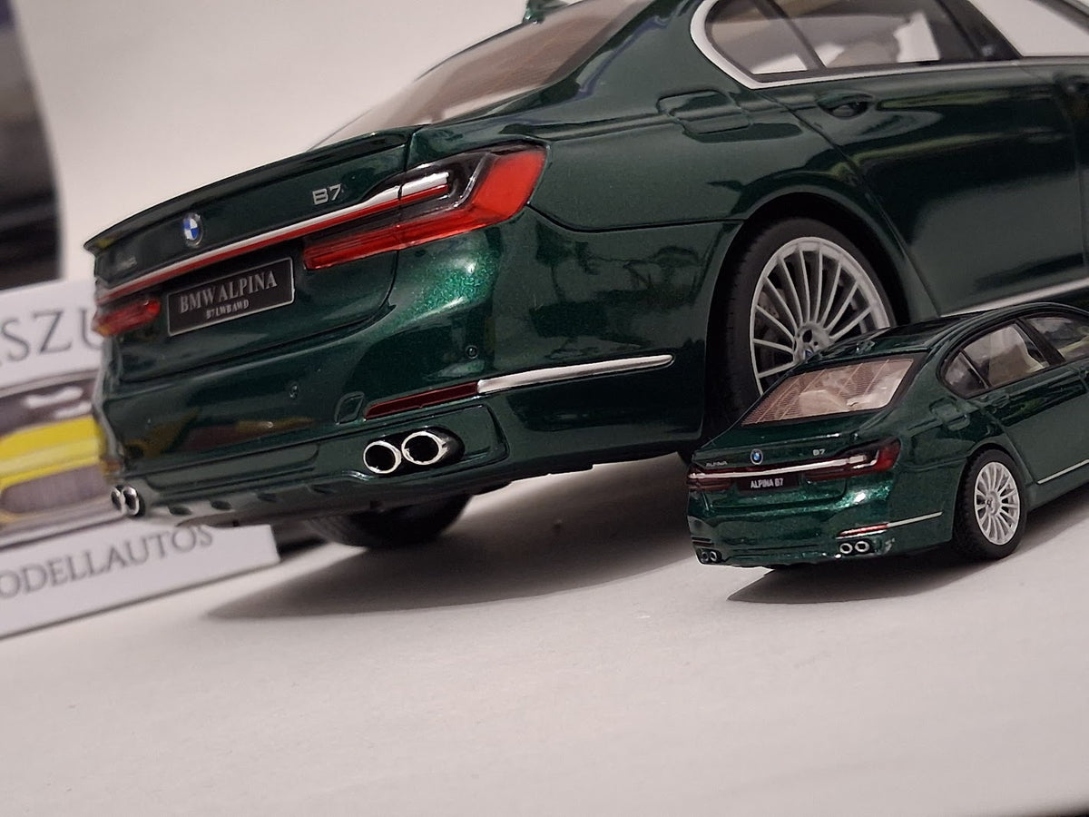 Set BMW Alpina B7 2022 Alpina Green 1:18 GT-Spirit & 1:64 MiniGT - 1 of 1