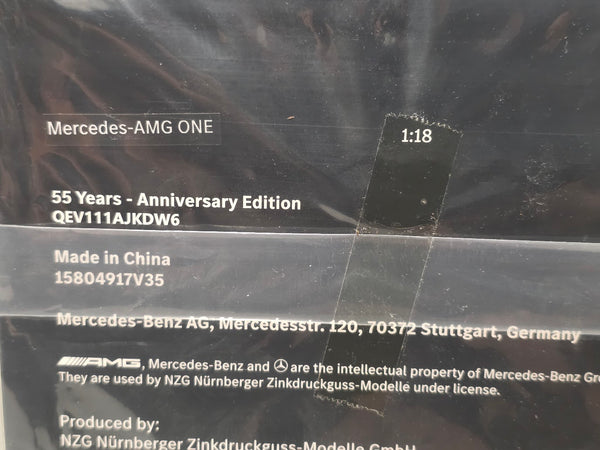 1:18 NZG Mercedes AMG ONE (C298) 55 years Anniversary Edition - Limited Edition