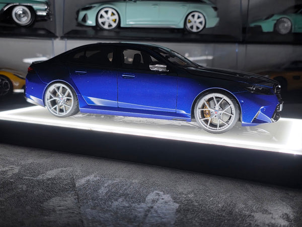 1 of 1  Minichamps BMW M5 2024 Blue Metallic - HRE Wheels Silver - 110023802