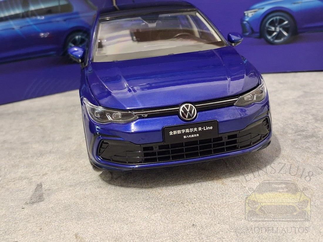 VW Golf VIII 8 (2020) DIGITAL R-LINE BLUE Modellauto China • B-Ware 1
