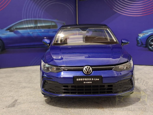 VW Golf VIII 8 (2020) DIGITAL R-LINE BLUE Modellauto China • B-Ware 1