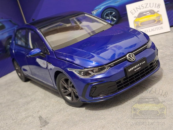 VW Golf VIII 8 (2020) DIGITAL R-LINE BLUE Modellauto China