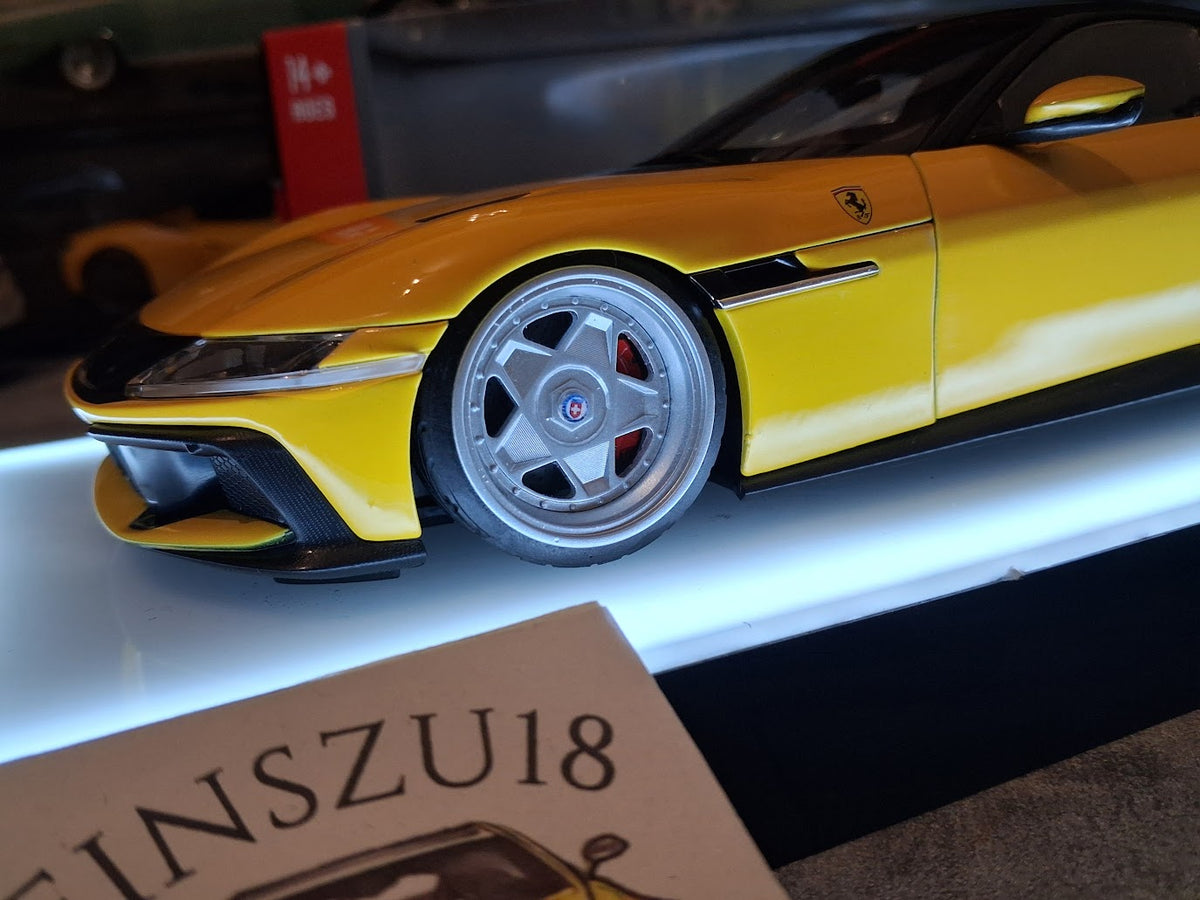 1 of 1 Polistil Ferrari 12Cilindri Giallo Modena HRE Style Wheels - 18FE02014-WB