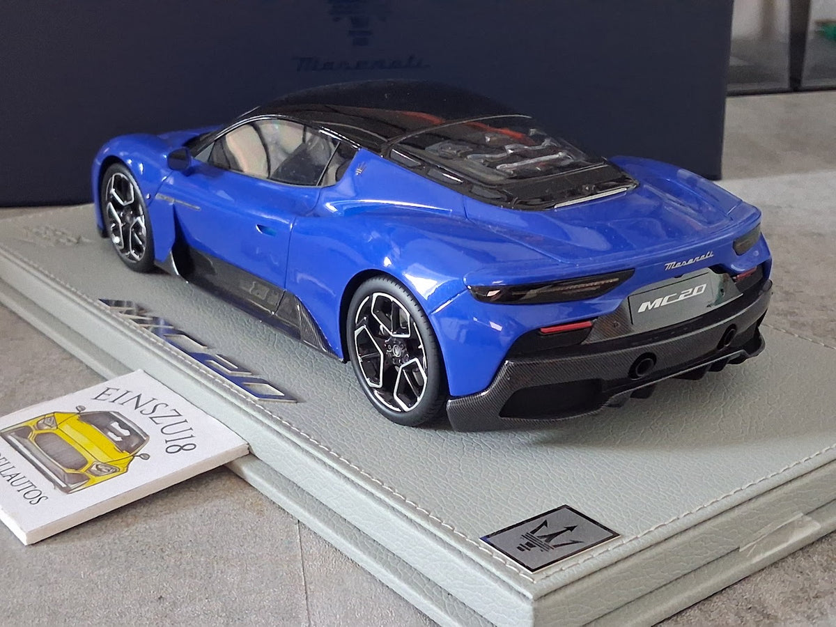 1:18 BBR Maserati MC20 Coupe 2020 Blu Infinito DEALER VERSION - P18191