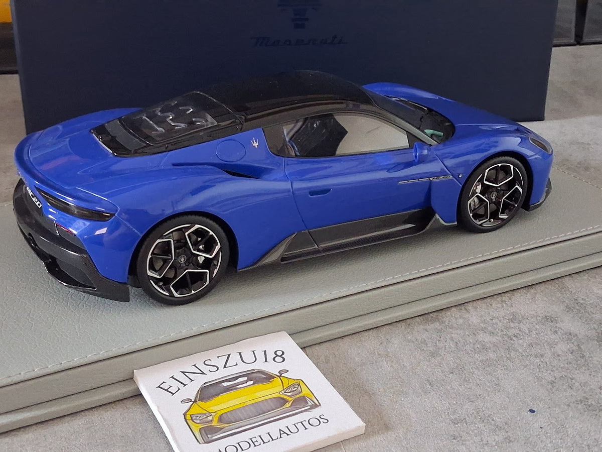 1:18 BBR Maserati MC20 Coupe 2020 Blu Infinito DEALER VERSION - P18191