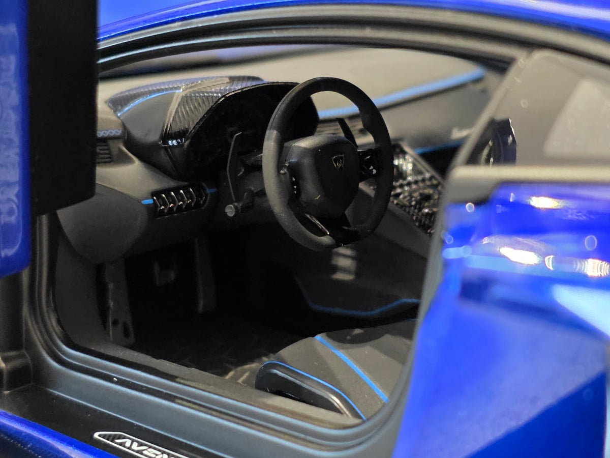 Lamborghini Aventador SVJ Blu Nethuns with Gold Wheels - einszu18 - 1 of 1