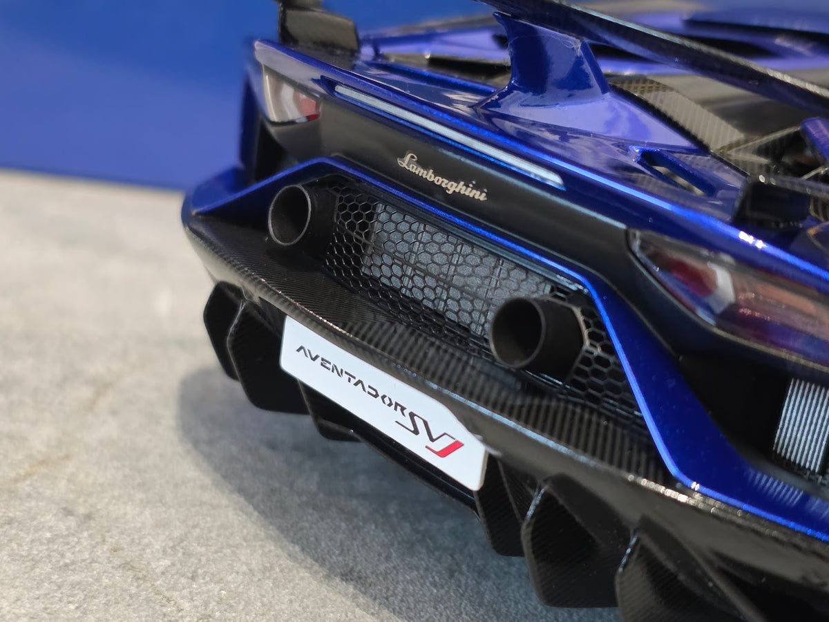 Lamborghini Aventador SVJ Blu Nethuns with Gold Wheels - einszu18 - 1 of 1