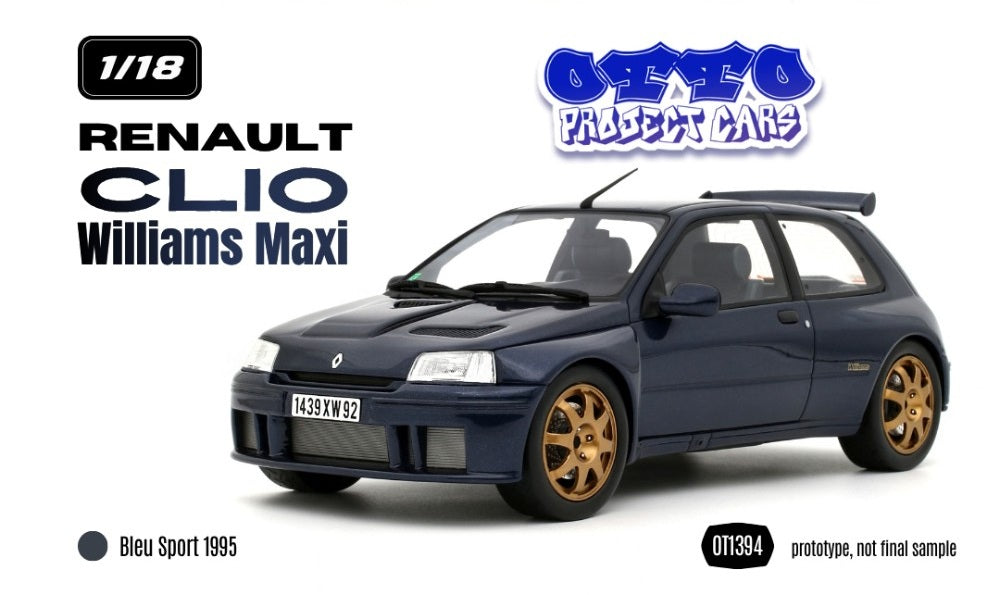 RENAULT CLIO Williams Maxi Bleu Sport 1995 - OT1394
