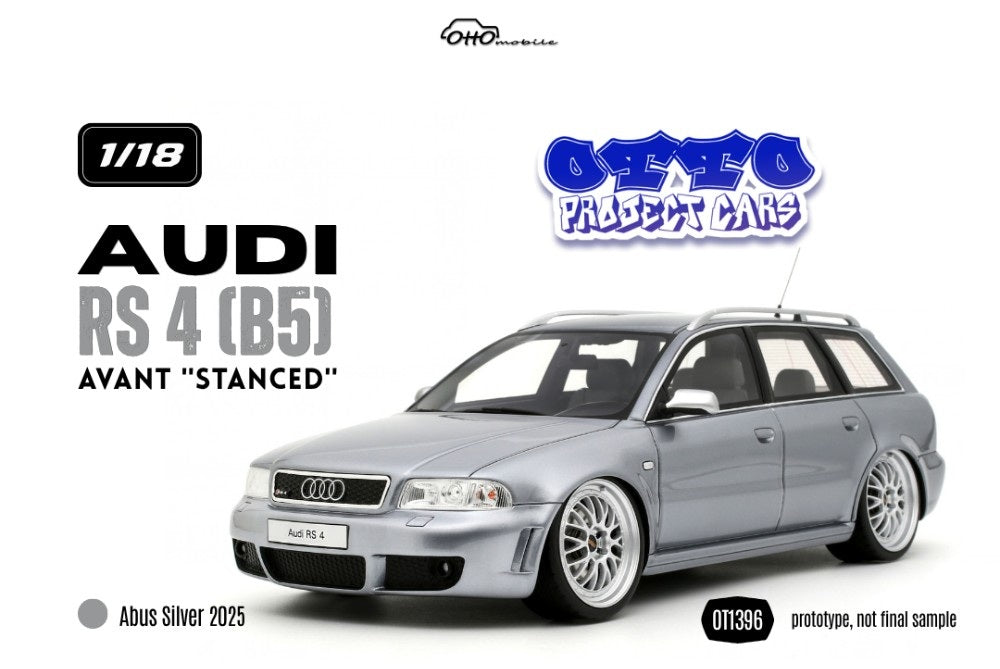 AUDI RS4 (B5) AVANT ''stanced'' Avus Silver 2025 - OT1396