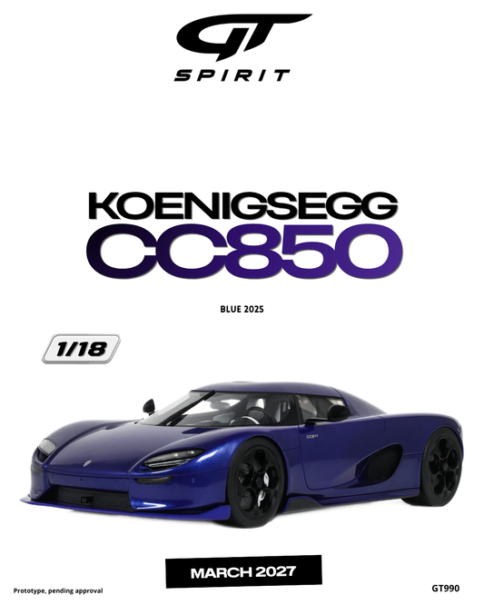 1:18 KOENIGSEGG CC850 BLUE 2025 - GT990