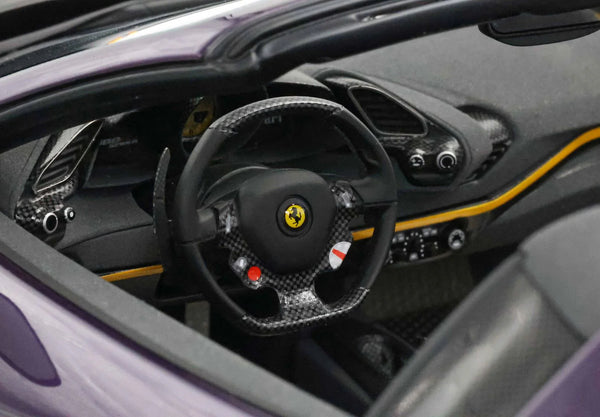 Ferrari 488 Pista Spider Open Roof Viola Hong Kong 1:12
