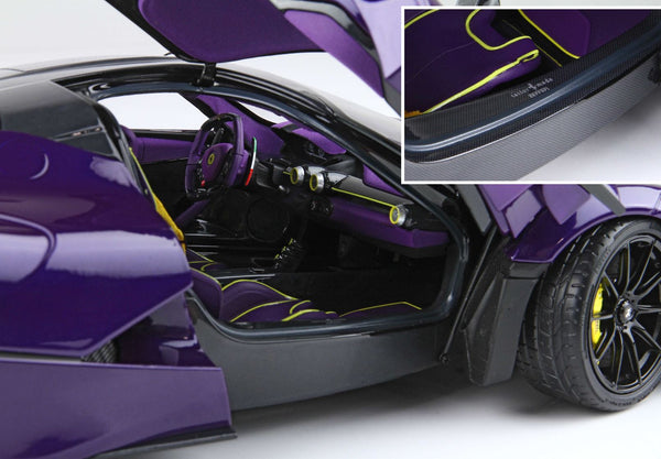 Ferrari LaFerrari 2012 openable diecast - SPECIAL PACK Purple Dubai- Viola Vio tailor made BBR182237DIE