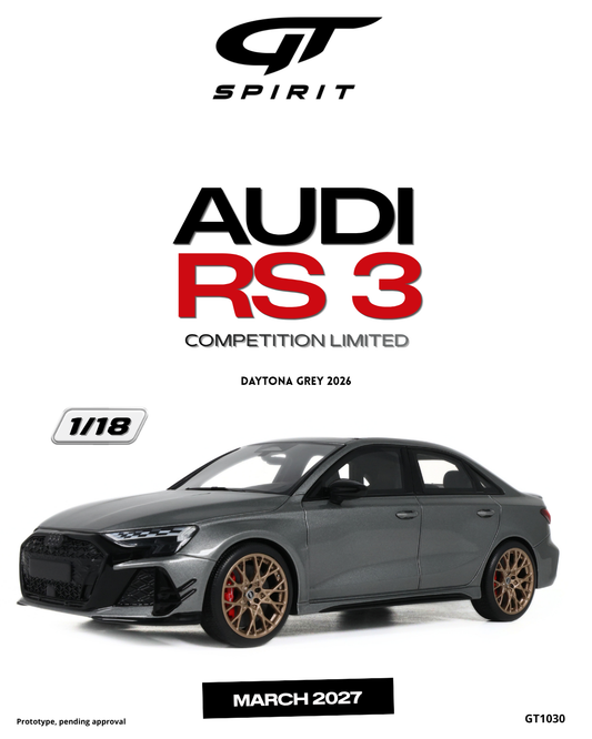 1:18 AUDI RS3 COMPETITION LIMITED DAYTONA GREY 2026 - GT1030