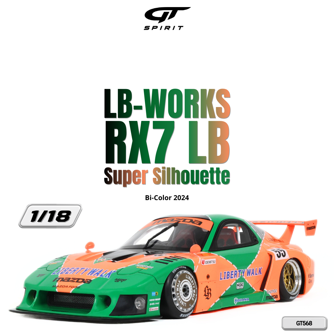 1:18 LB-WORKS RX7 LB SUPER SILHOUETTE BI-COLOR 2024 GT568
