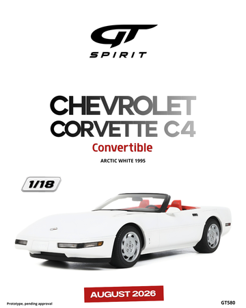 1:18 CHEVROLET CORVETTE C4 CONVERTIBLE ARCTIC WHITE 1995 GT580