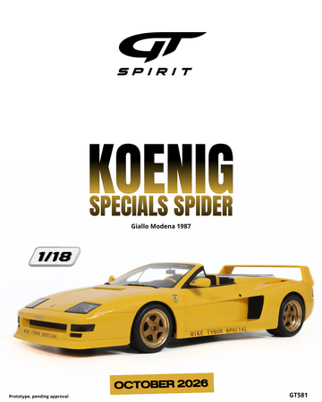1:18 KOENIG SPECIALS SPIDER GIALLO MODENA 1987 - GT581