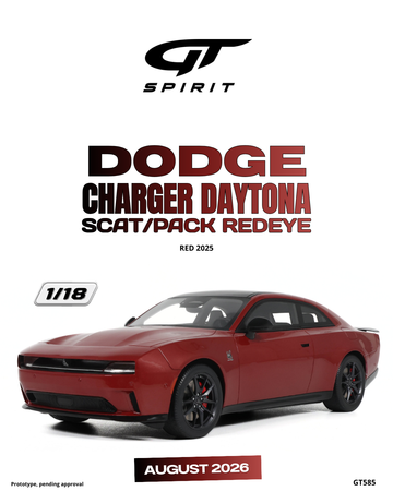 1:18 DODGE CHARGER DAYTONA SCAT/PACK REDEYE RED 2025 GT585