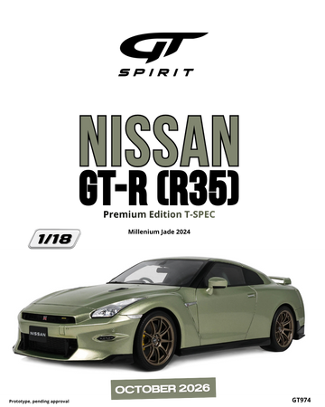 1:18 NISSAN GT-R (R35) PREMIUM EDITION T-SPEC MILLENNIUM JADE 2024 - GT974