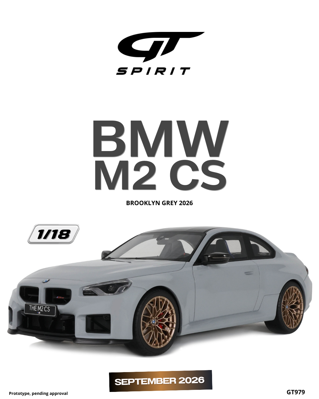 1:18 BMW M2 CS BROOKLYN GREY 2026 GT979