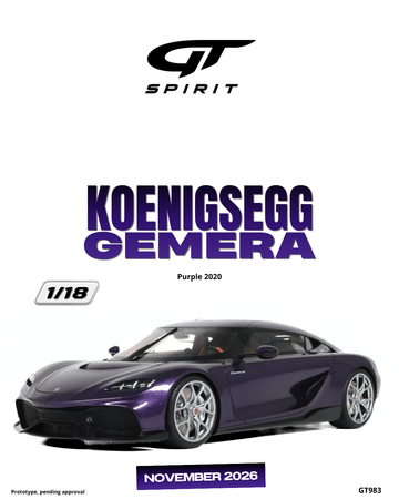 1:18 KOENIGSEGG GEMERA PURPLE 2020 - GT983