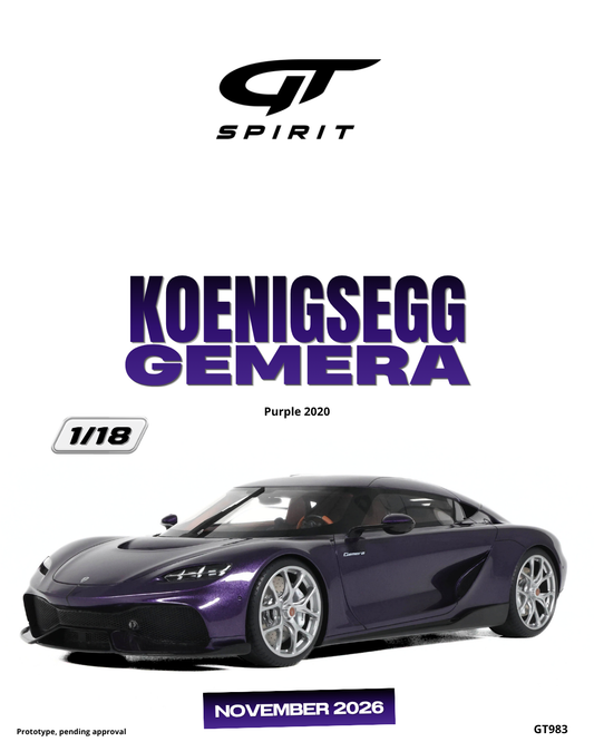 1:18 KOENIGSEGG GEMERA PURPLE 2020 - GT983