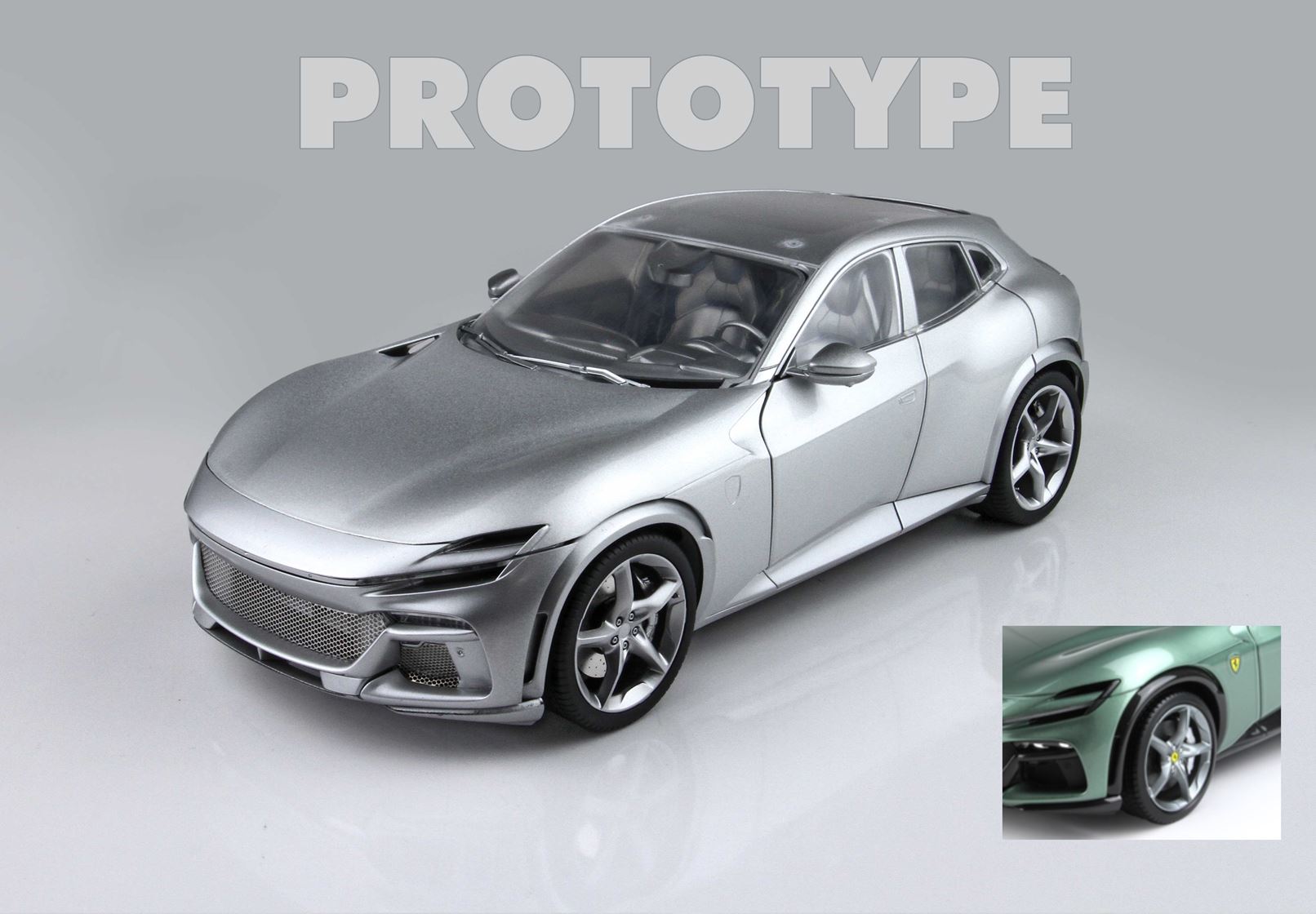 Ferrari Purosangue diecast full open Verde Dora - HE180052C