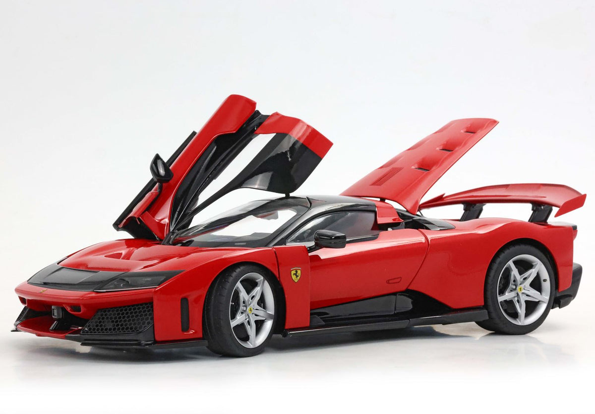 1:18 Ferrari F80 metal diecast full open Rosso Corsa with bicolor wheels - POLYFOAM PACK - HE180054A