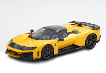 1:18 Ferrari F80 metal diecast full open Giallo Tristrato with carbon wheels and wing - POLYFOAM PACK - HE180054B1