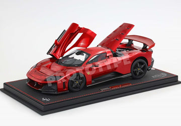 1:18 Ferrari F80 metal diecast full open Rosso Supercar carbon wheels - red front - LUXURY PACK - BASE AND CASE INCLUDED - HE180054H1DIE