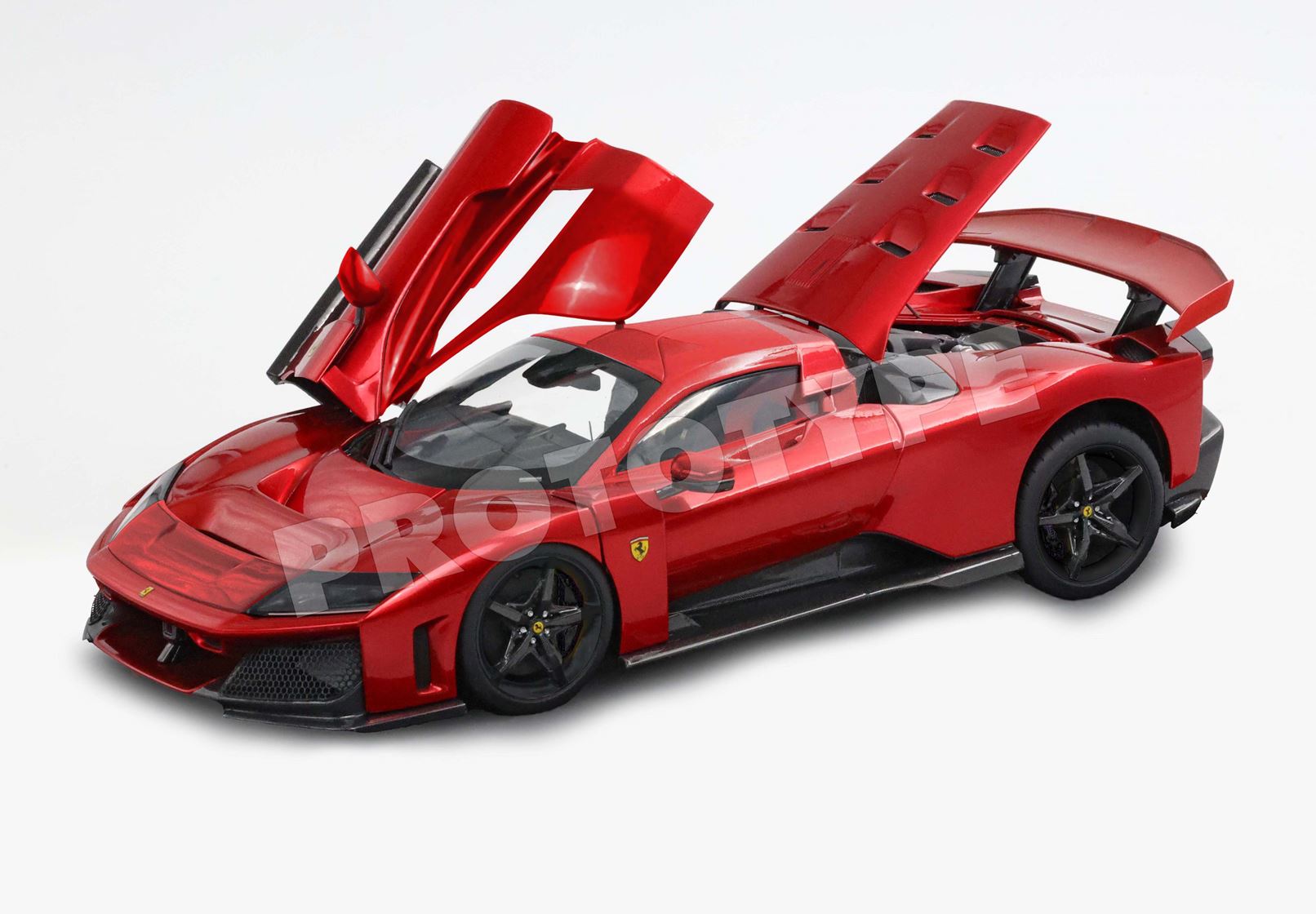 1:18 Ferrari F80 metal diecast full open Rosso Supercar carbon wheels - red front - POLYFOAM PACK - HE180054H1