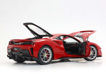 Ferrari 488 Pista - metal diecast - full open Rosso corsa con striscia - POLYFOAM PACK - HE180055