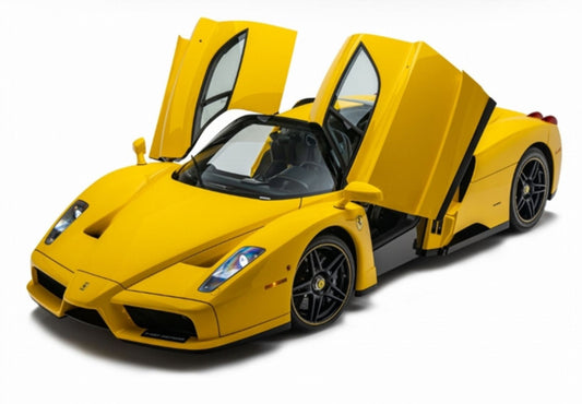 Ferrari Enzo open diecast Giallo Modena - Black and yellow wheels - polifoam pack HE182507B